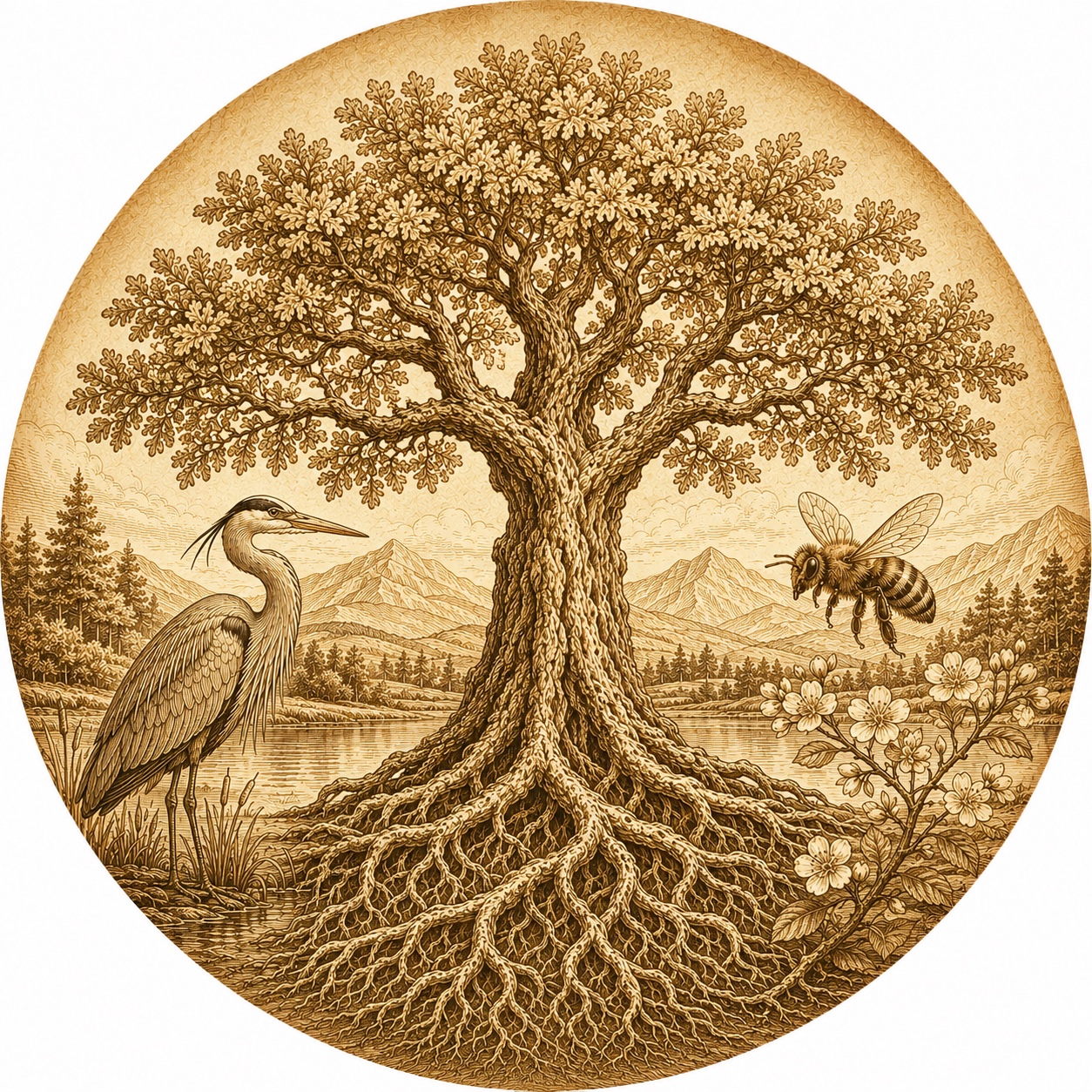 Rooted scene